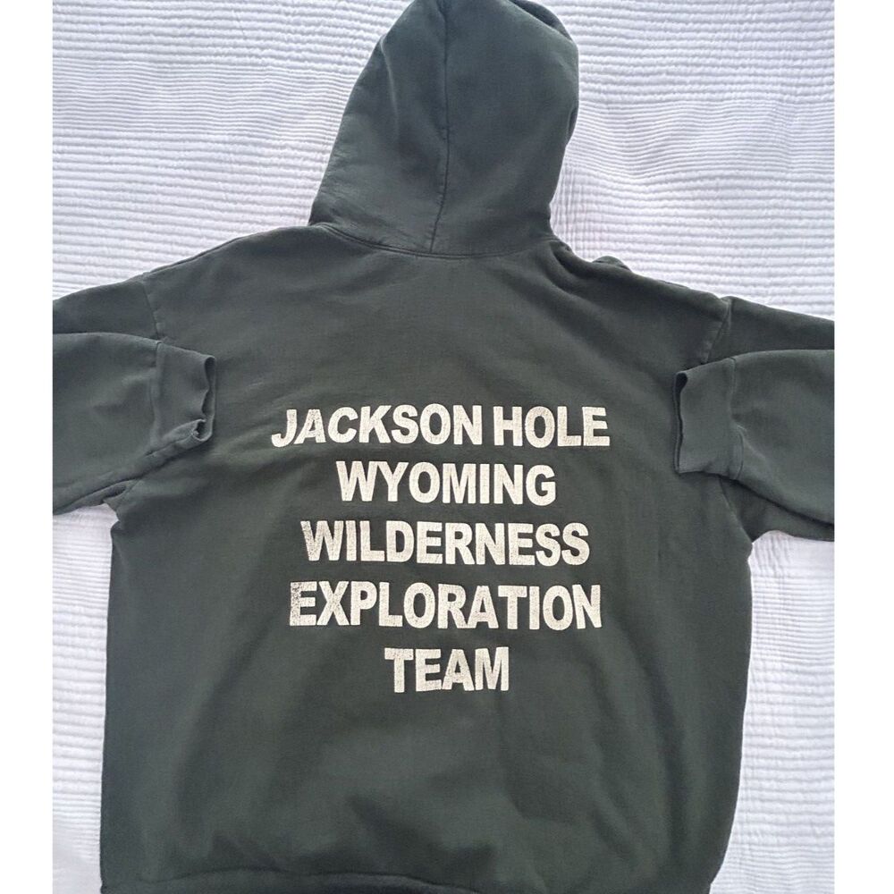 Diamond Cross Ranch Hoodie 2XL Forest Green Jackson Hole Wilderness Exploration
